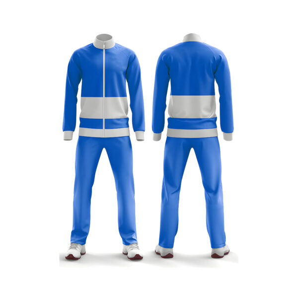 Blue and White Athletic Tracksuit - Full Set