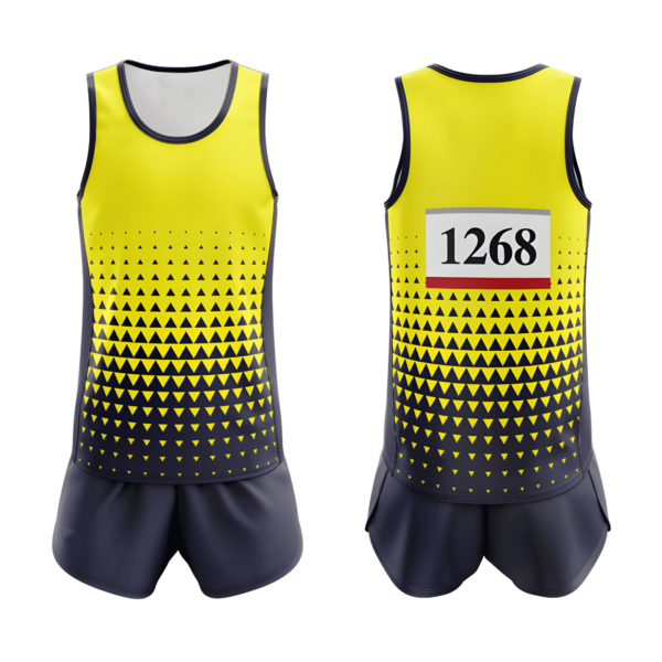 Gradient Runner Uniform Set - Yellow and Navy