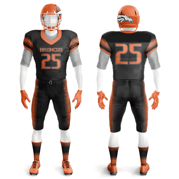 Custom USA Football Uniform - Orange and Black Edition