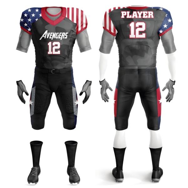 Custom USA-Themed Football Uniform - Avengers Edition