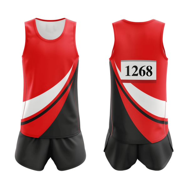 Dynamic Runner Uniform Set - Red and Black