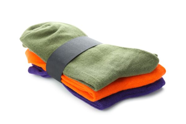 Pack of 3 Premium Color Socks – Green, Orange, and Purple